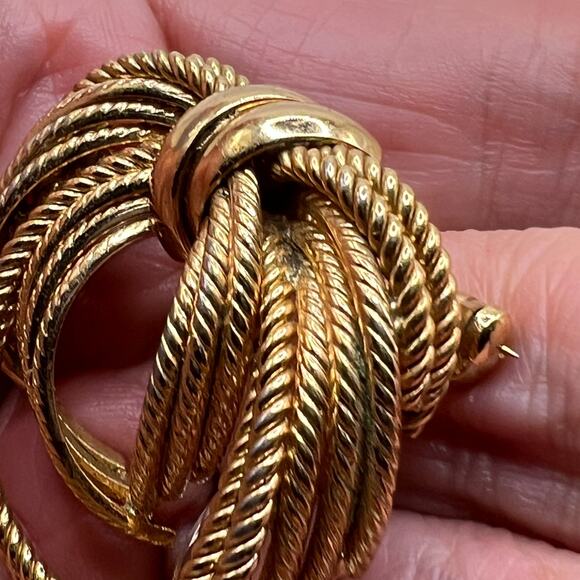 1965 Vintage GROSSE Germany DIOR Braided Spray Brooch Costume Jewelry - Picture 3 of 8